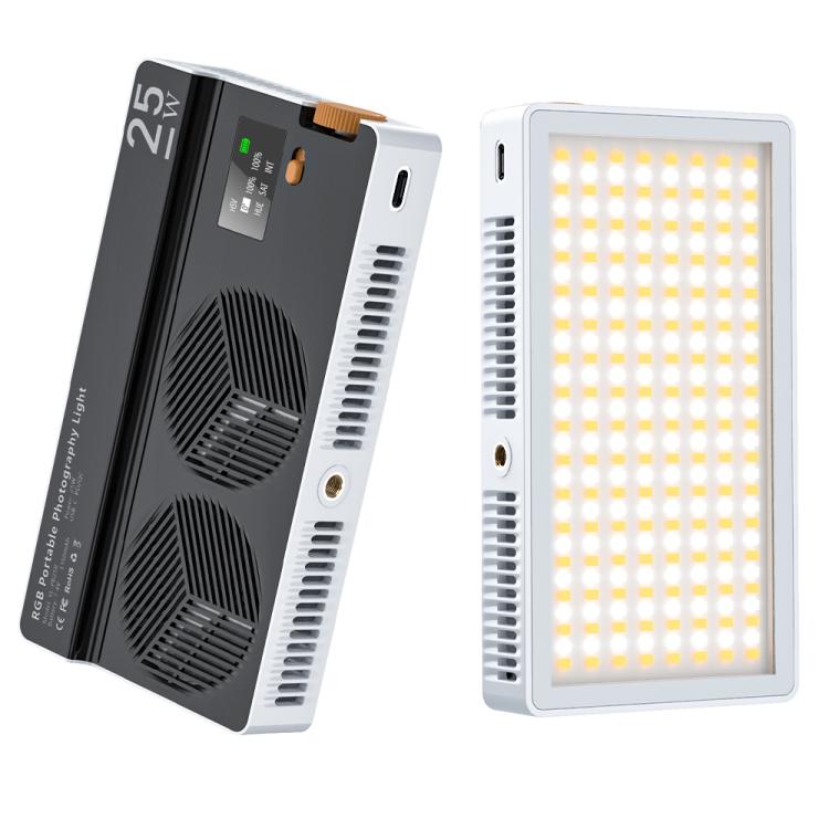 Luz de relleno para exteriores Mamen de 25 W, RGB a todo color, para cámaras y transmisiones en vivo., 25R