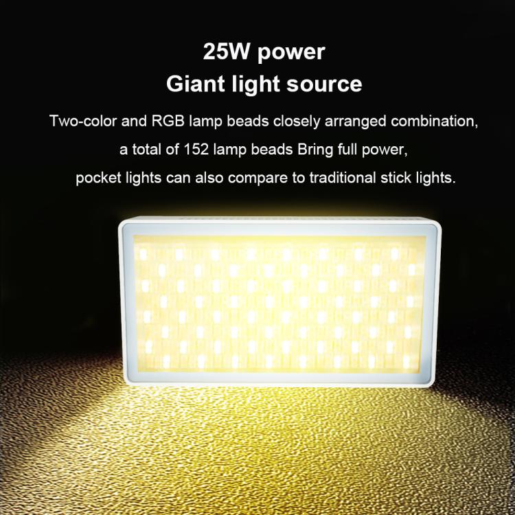 Luz de relleno para exteriores Mamen de 25 W, RGB a todo color, para cámaras y transmisiones en vivo., 25R