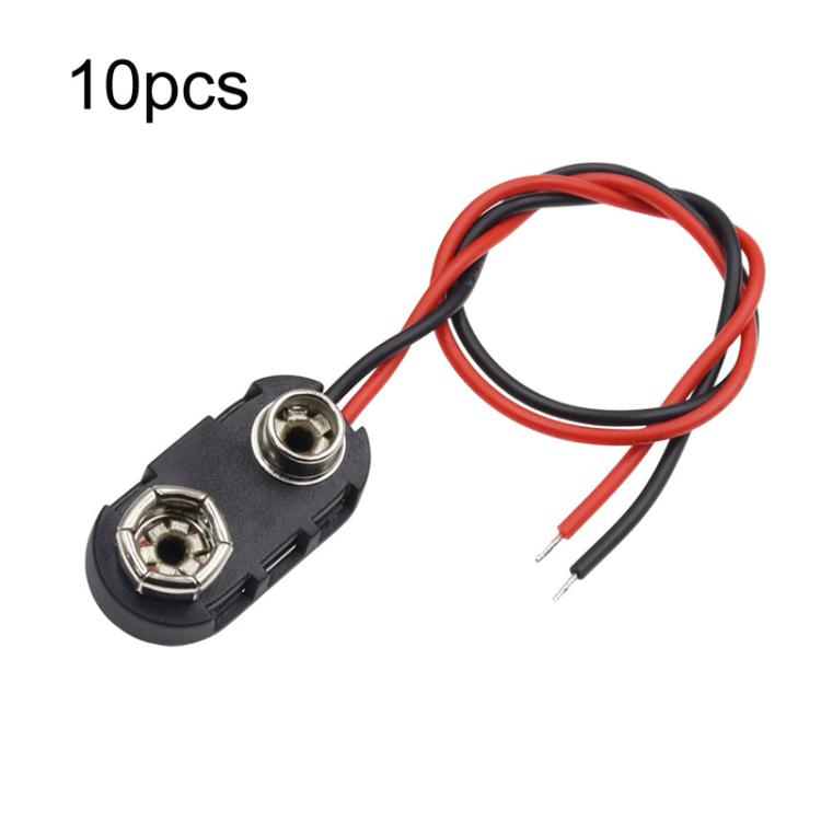 10 pinzas para batería de 9V con cables y estuche para batería, Type I Hard Buckle, Type I, Type T, Type I With DC Plug, Type T With DC Plug