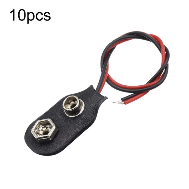 10 pinzas para batería de 9V con cables y estuche para batería, Type I Hard Buckle, Type I, Type T, Type I With DC Plug, Type T With DC Plug