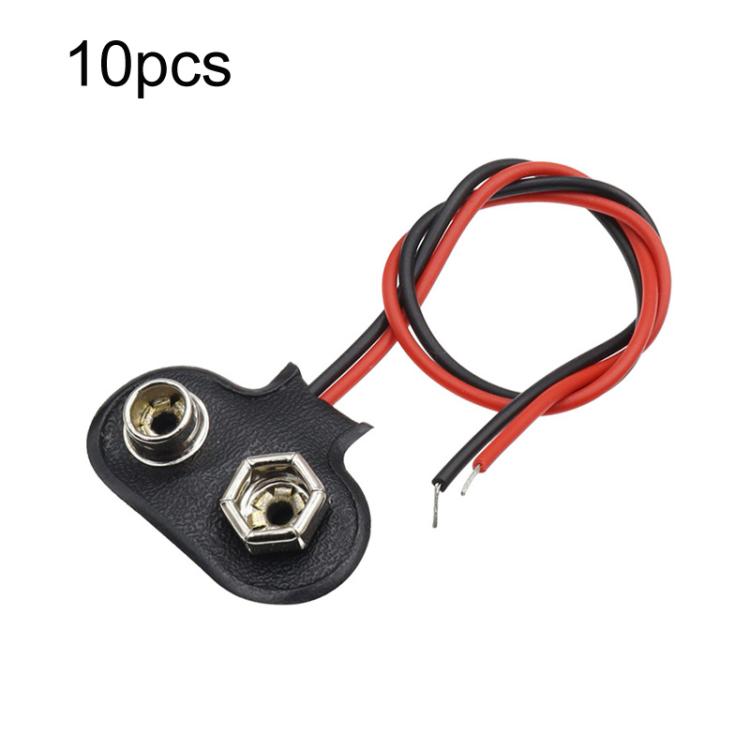 10 pinzas para batería de 9V con cables y estuche para batería, Type I Hard Buckle, Type I, Type T, Type I With DC Plug, Type T With DC Plug