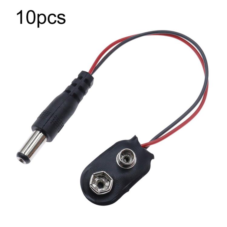 10 pinzas para batería de 9V con cables y estuche para batería, Type I Hard Buckle, Type I, Type T, Type I With DC Plug, Type T With DC Plug