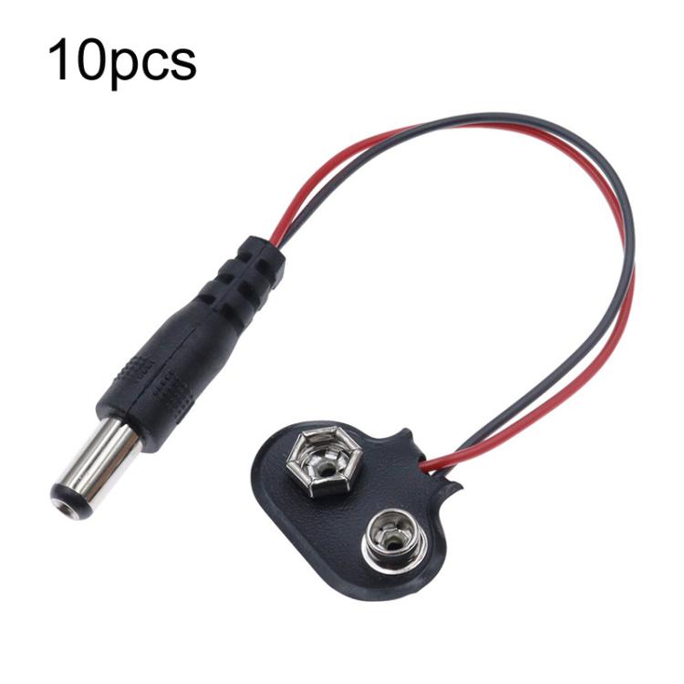 10 pinzas para batería de 9V con cables y estuche para batería, Type I Hard Buckle, Type I, Type T, Type I With DC Plug, Type T With DC Plug