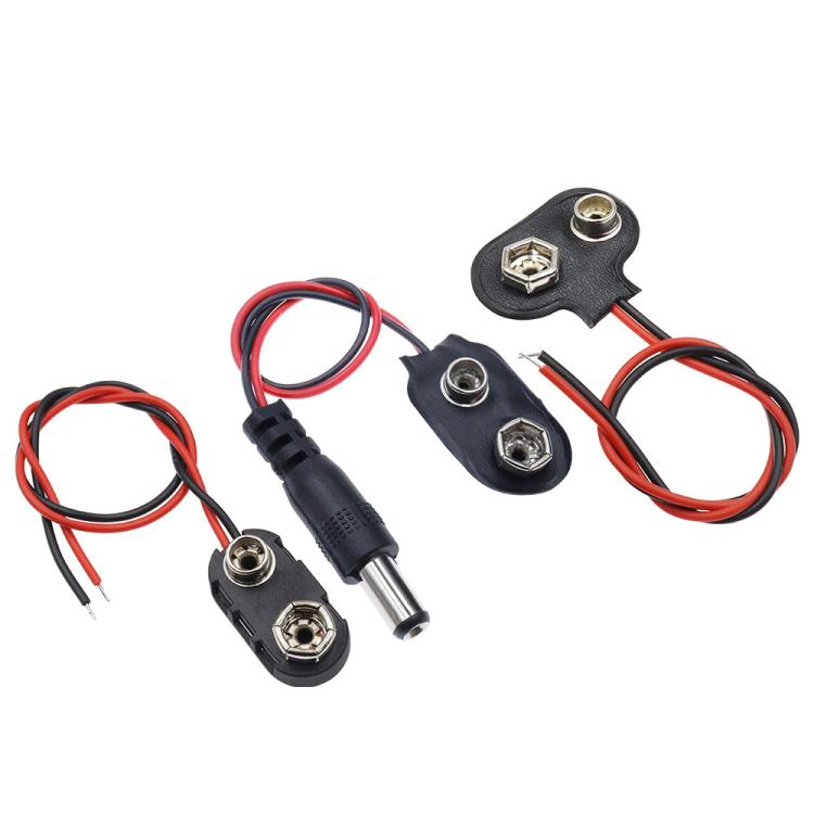 10 pinzas para batería de 9V con cables y estuche para batería, Type I Hard Buckle, Type I, Type T, Type I With DC Plug, Type T With DC Plug