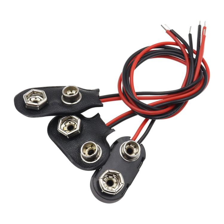 10 pinzas para batería de 9V con cables y estuche para batería, Type I Hard Buckle, Type I, Type T, Type I With DC Plug, Type T With DC Plug