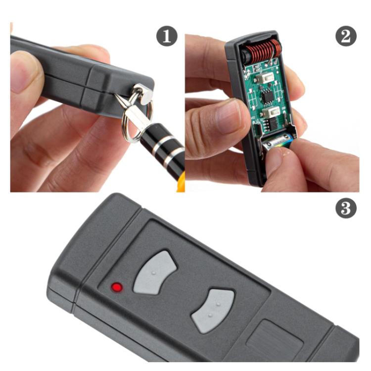 Para control remoto de puerta de garaje HORMANN HSE 2/4 de 2 botones y 40,685 MHz, 2-Button 40.685MHz