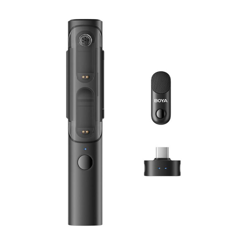 Micrófono de solapa inalámbrico flexible BOYA Magic 4 en 1 para transmisiones en vivo con reducción de ruido, entrevistas y micrófono de escritorio., 07 Type-C 1 To 1 With Charging Case, 05 Type-C 1 To 2 With Charging Case                              ...