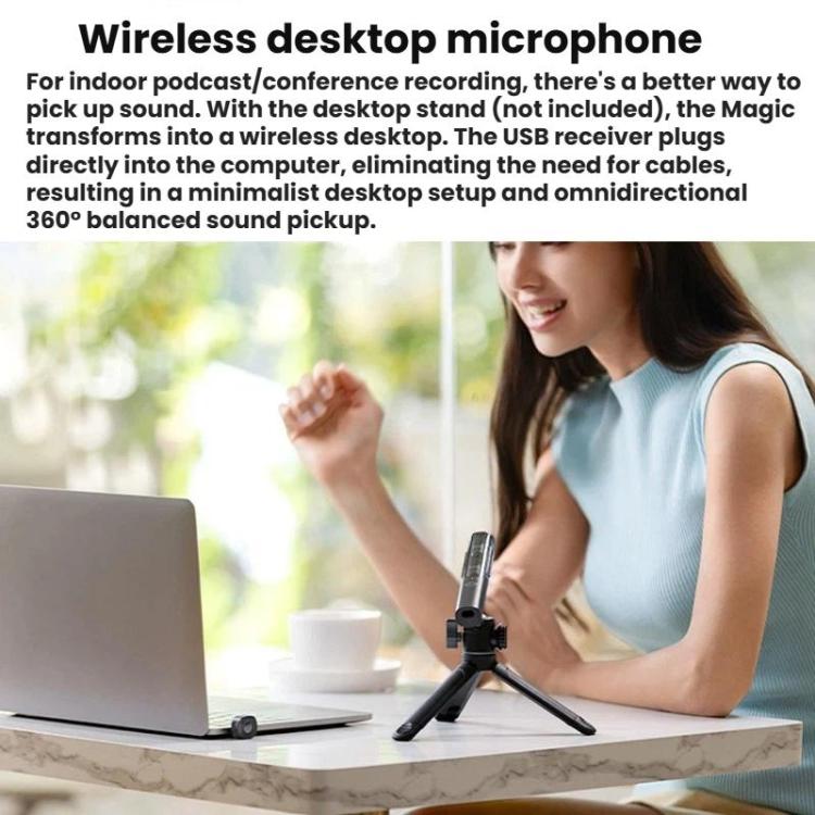 Micrófono de solapa inalámbrico flexible BOYA Magic 4 en 1 para transmisiones en vivo con reducción de ruido, entrevistas y micrófono de escritorio., 07 Type-C 1 To 1 With Charging Case, 05 Type-C 1 To 2 With Charging Case                              ...