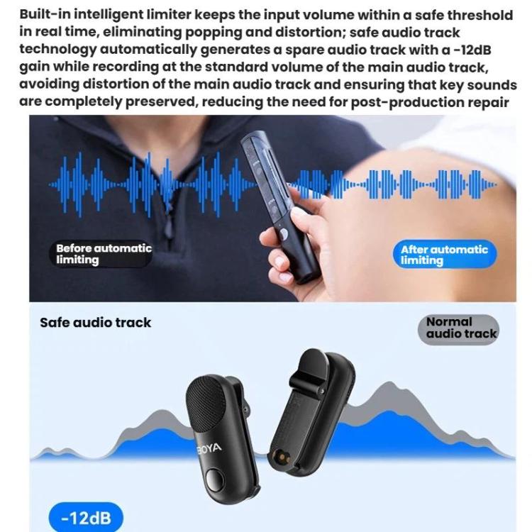 Micrófono de solapa inalámbrico flexible BOYA Magic 4 en 1 para transmisiones en vivo con reducción de ruido, entrevistas y micrófono de escritorio., 07 Type-C 1 To 1 With Charging Case, 05 Type-C 1 To 2 With Charging Case                              ...