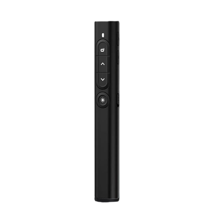 Mando a distancia recargable con puntero láser rojo para presentaciones, alcance inalámbrico de 100 m y receptor USB magnético.