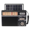 Altavoz Bluetooth portátil MD-979S con alimentación solar, antena exterior multifunción y radio.