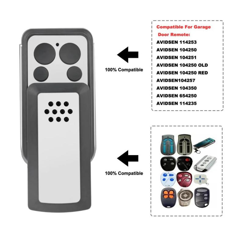 Mando a distancia para puerta de garaje AVIDSEN de 433,92 MHz. Llave de control remoto portátil para garaje.