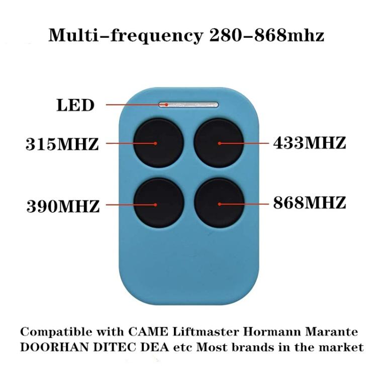 Duplicador de control remoto universal para puertas de garaje de 280-868 MHz y multifrecuencia