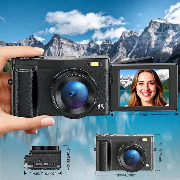 Videocámara digital retro HD DC101, cámara micro réflex digital portátil., Single Camera, With 32G Memory Card, With 64G Memory Card, With 128G Memory Card