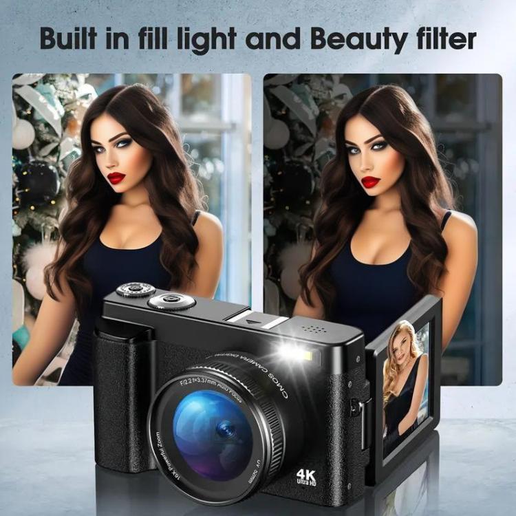 Videocámara digital retro HD DC101, cámara micro réflex digital portátil., Single Camera, With 32G Memory Card, With 64G Memory Card, With 128G Memory Card