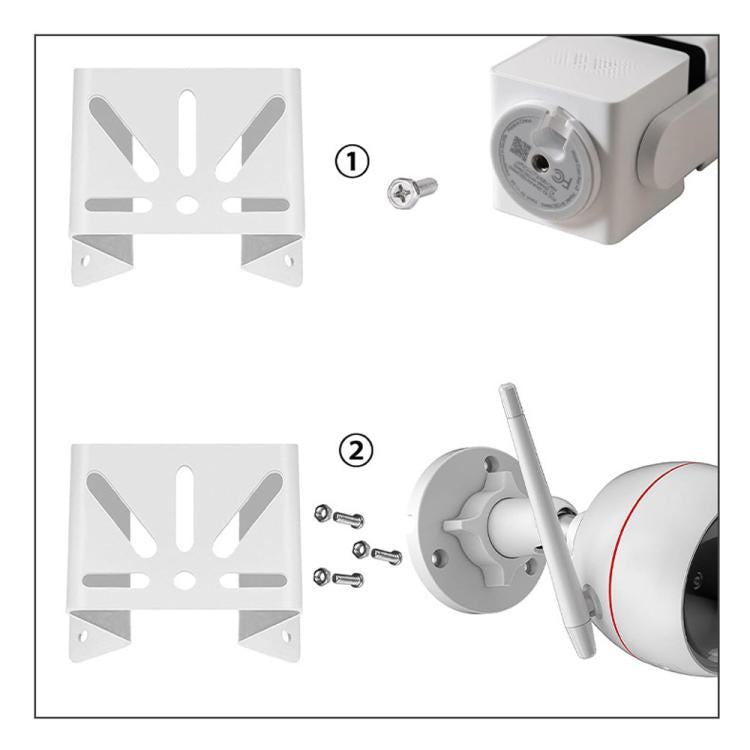 Soporte de esquina de acero inoxidable para cámara de seguridad Eufy SoloCam S340 / Reolink Trackmix / TP-Link Tapo C425 / C500