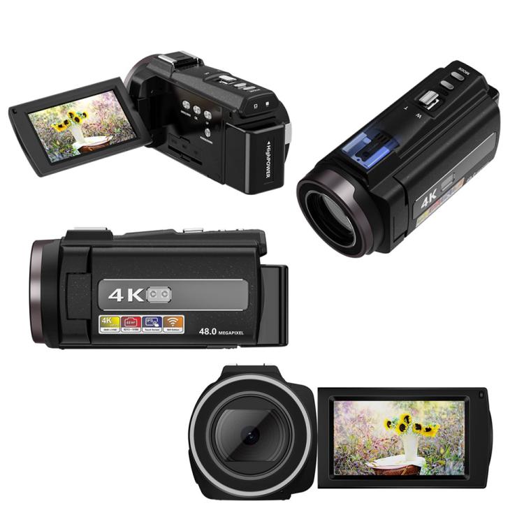 Videocámara digital portátil HD 4K con estabilización electrónica de imagen para deportes al aire libre, enchufe estadounidense., Standard, Standard+32G Memory Card, Standard+64G Memory Card, Standard+128G Memory Card