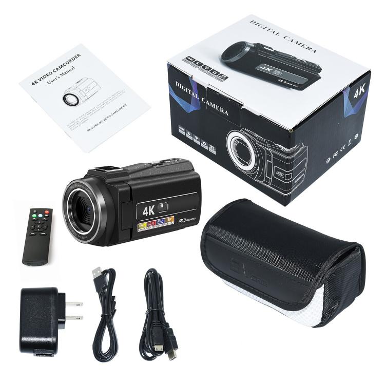 Videocámara digital portátil HD 4K con estabilización electrónica de imagen para deportes al aire libre, enchufe estadounidense., Standard, Standard+32G Memory Card, Standard+64G Memory Card, Standard+128G Memory Card