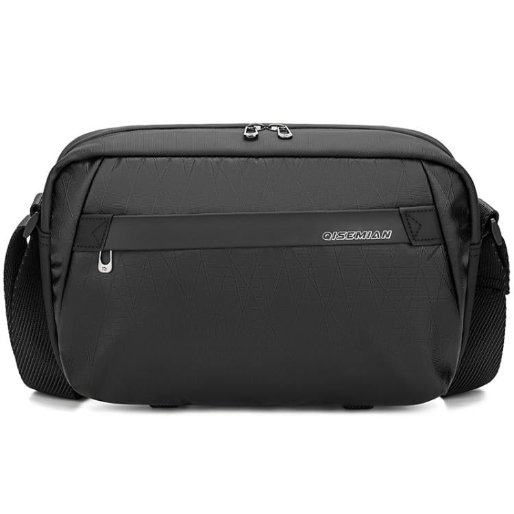 Bolso bandolera para cámara QISEMIAN para hombre, resistente al agua, para fotografía DSLR, con divisores extraíbles y soporte para trípode.
