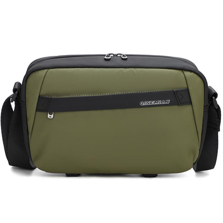Bolso bandolera para cámara QISEMIAN para hombre, resistente al agua, para fotografía DSLR, con divisores extraíbles y soporte para trípode.