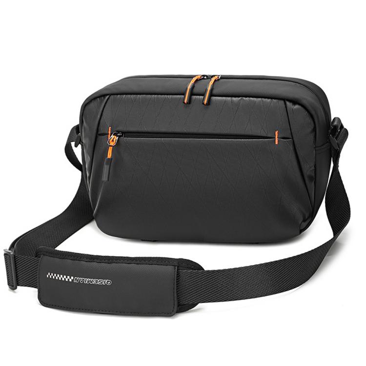 Bolso bandolera para cámara QISEMIAN XK110 para hombre, resistente al agua, para fotografía DSLR, con divisores extraíbles y soporte para trípode.