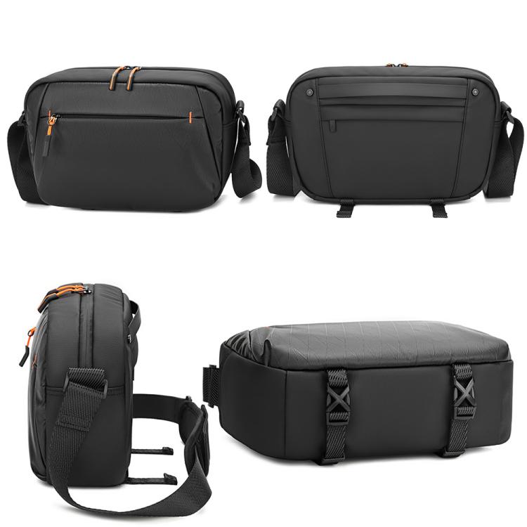 Bolso bandolera para cámara QISEMIAN XK110 para hombre, resistente al agua, para fotografía DSLR, con divisores extraíbles y soporte para trípode.
