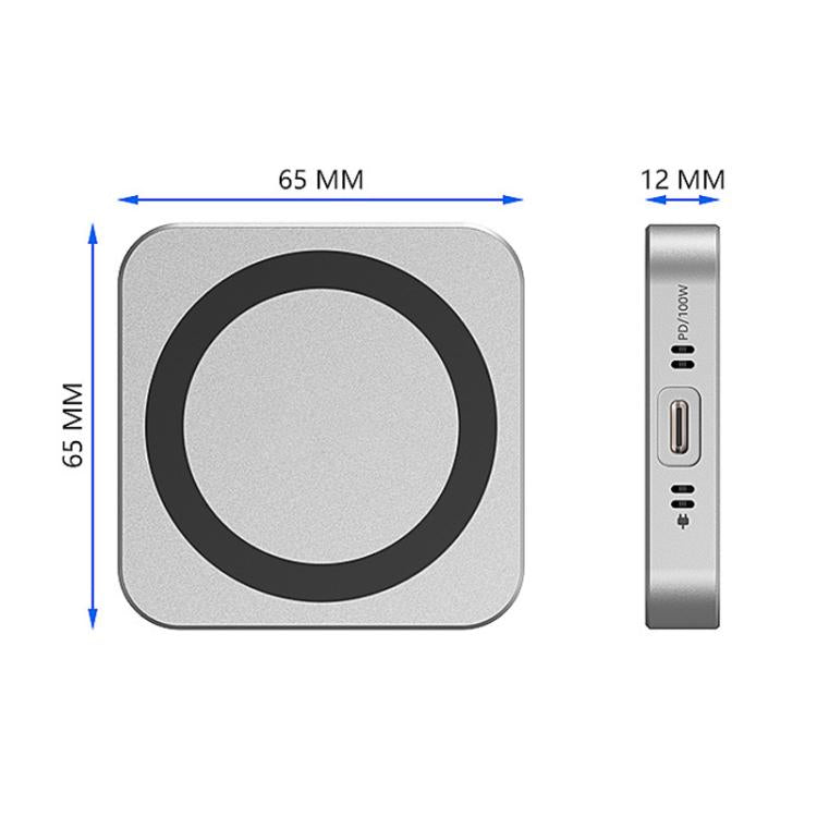 Carcasa magnética para disco duro M.2 NVMe Blueendless M3NF PD100W con ventilador turbo integrado. Carcasa portátil para disco duro de estado sólido., M3NF