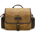 Bolso bandolera de lona encerada con divisores ajustables para fotografía DSLR y viajes., L Dusty Yellow, L Army Green, L Deep Gray, S Army Green, S Dusty Yellow, S Deep Gray