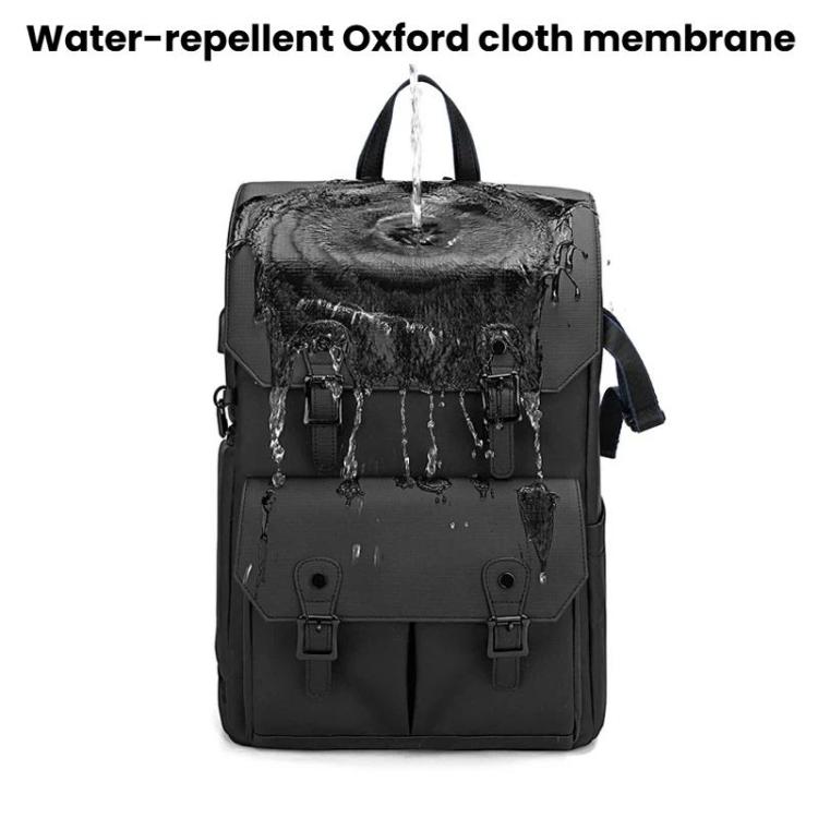 Mochila para cámara AK818 impermeable, antirrobo, con doble correa para el hombro y gran capacidad.