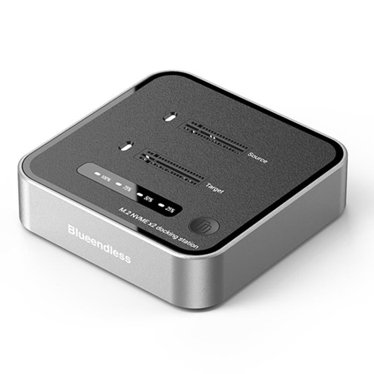 Carcasa para SSD NVMe de doble bahía Blueendless SD08, dispositivo de clonación sin conexión M.2, unidad de estado sólido de alta velocidad de 20 Gbps, US Plug, EU Plug, UK Plug