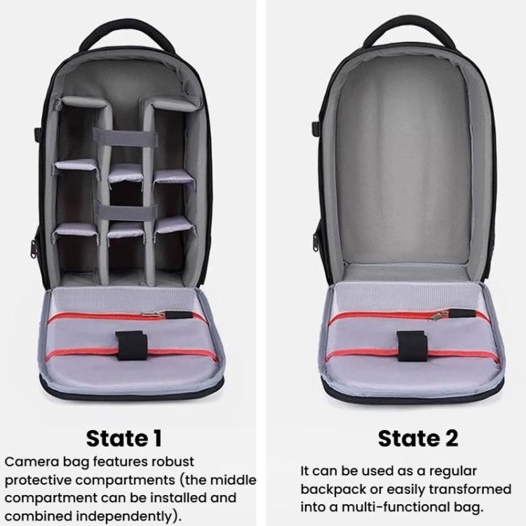 Mochila impermeable de gran capacidad para cámara réflex digital, multifuncional, ligera e informal., Waterproof Casual Bag