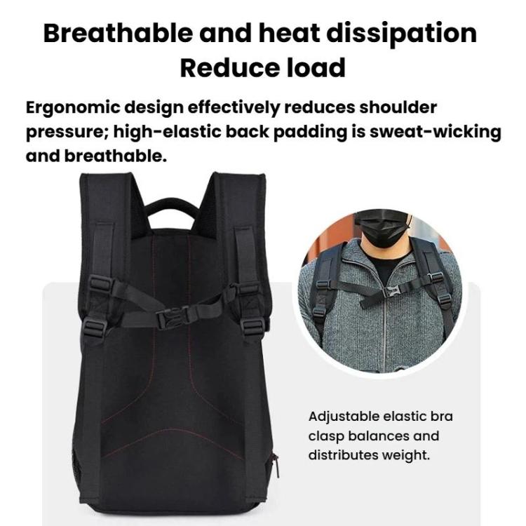 Mochila impermeable de gran capacidad para cámara réflex digital, multifuncional, ligera e informal., Waterproof Casual Bag