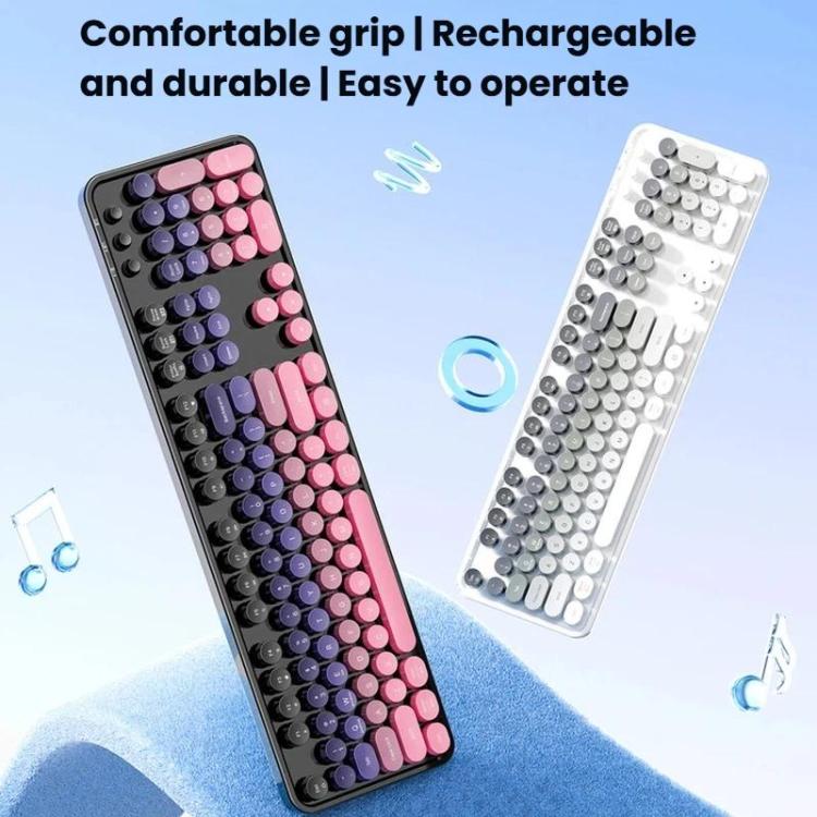 Conjunto de teclado y ratón inalámbricos MOFii Sweet Upgraded 2.4G+Bluetooth con carga dual y modo de carga.