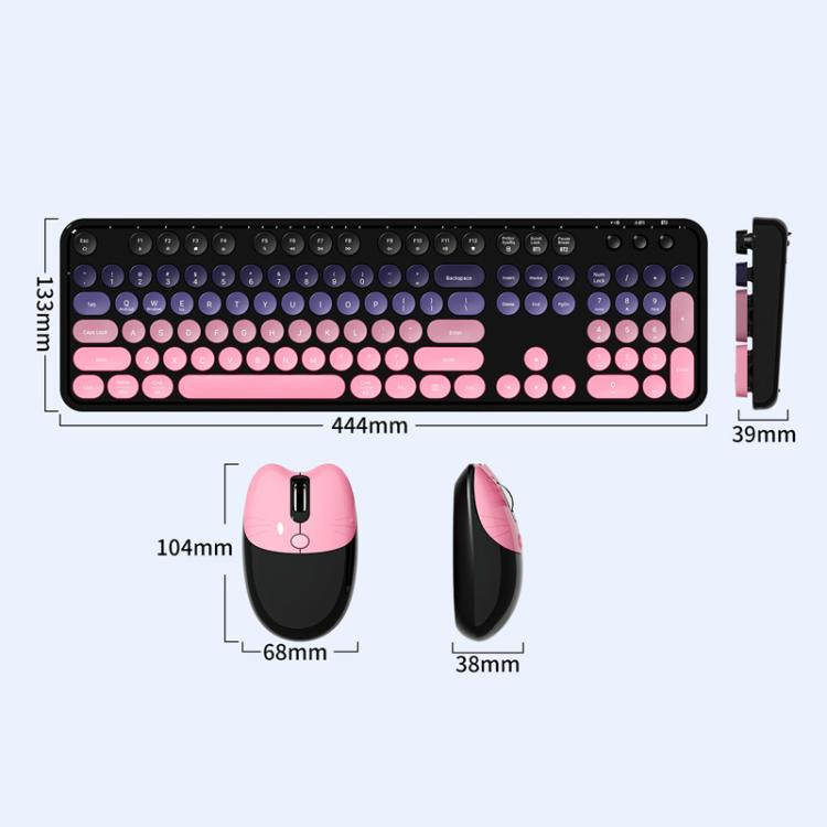 Conjunto de teclado y ratón inalámbricos MOFii Sweet Upgraded 2.4G+Bluetooth con carga dual y modo de carga.