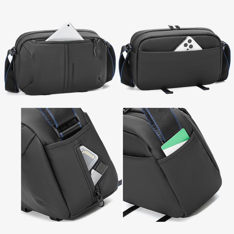 Bolso bandolera individual para cámara QISEMIAN para hombre con divisores extraíbles integrados para equipos digitales.