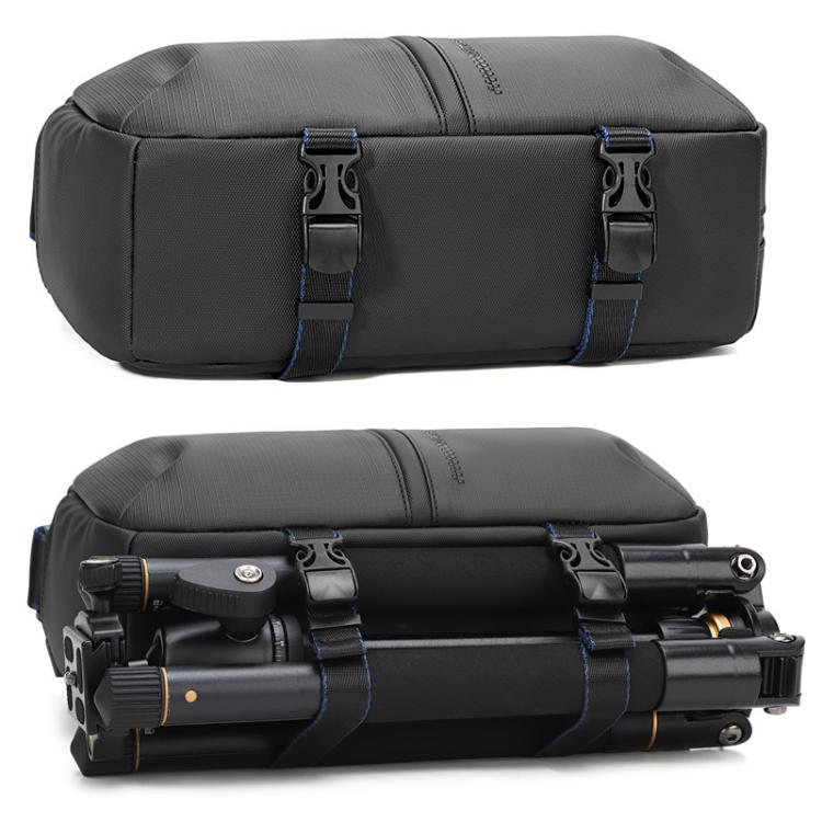 Bolso bandolera individual para cámara QISEMIAN para hombre con divisores extraíbles integrados para equipos digitales.