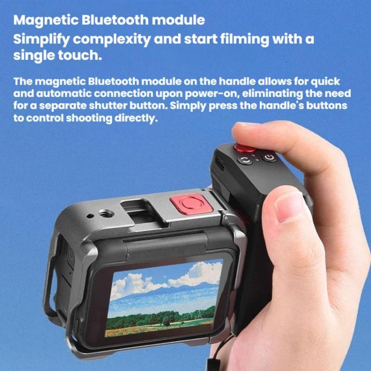 Empuñadura magnética de liberación rápida Flymile para fotografía callejera, compatible con Insta360 Ace Pro / 2 / X5.