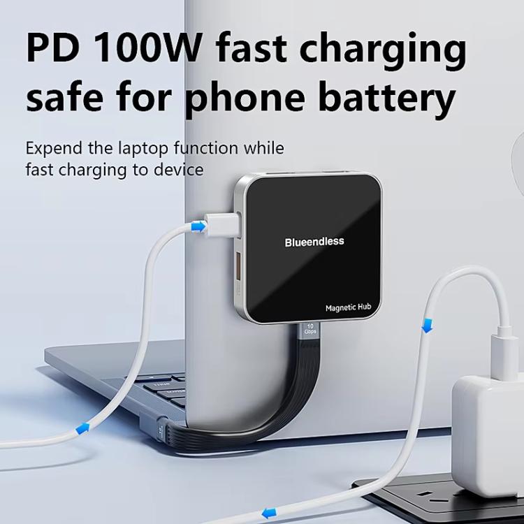 Adaptador divisor USB 3.2 magnético tipo C con concentrador 4K a 60 Hz para teléfono y tableta., Blueendless MC810 8 Ports, Blueendless MC710 7 Ports