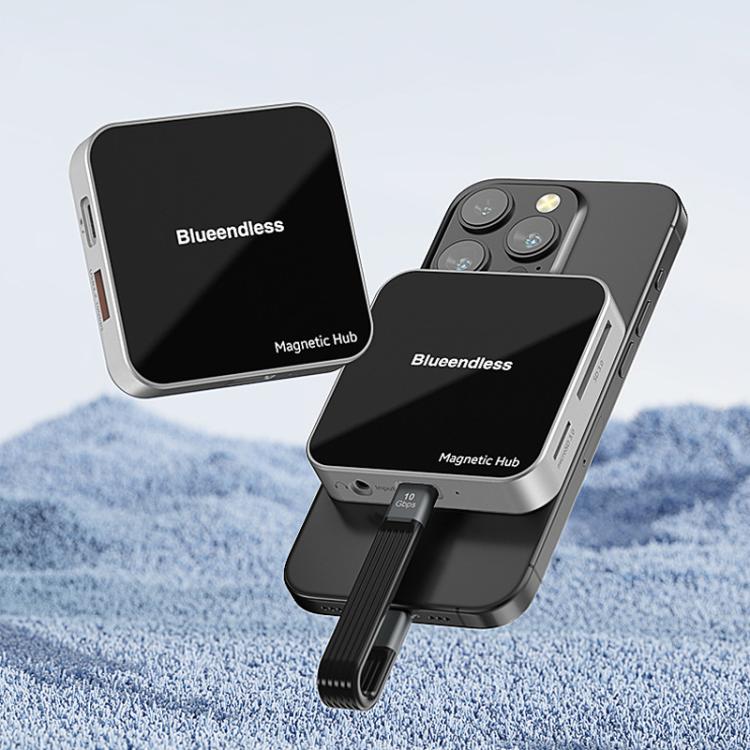 Adaptador divisor USB 3.2 magnético tipo C con concentrador 4K a 60 Hz para teléfono y tableta., Blueendless MC810 8 Ports, Blueendless MC710 7 Ports