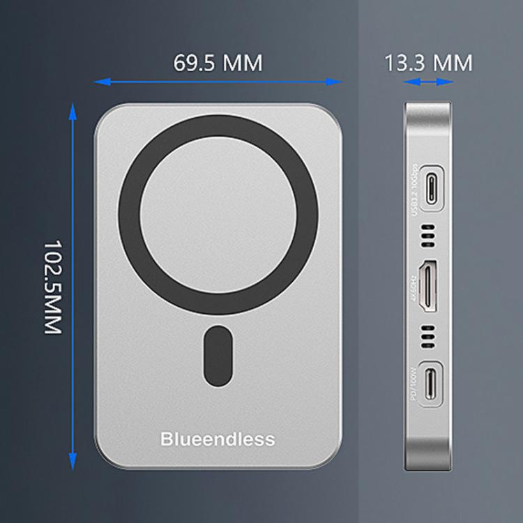 Base magnética 8 en 1, carcasa para SSD NVMe y concentrador USB 3.2, MC806
