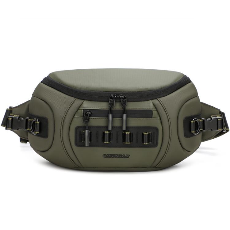 Bolso bandolera QISEMIAN para hombre con divisores extraíbles, ideal para desplazamientos urbanos.