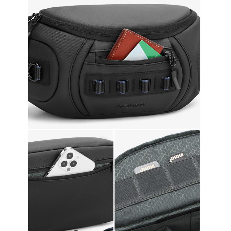 Bolso bandolera QISEMIAN para hombre con divisores extraíbles, ideal para desplazamientos urbanos.