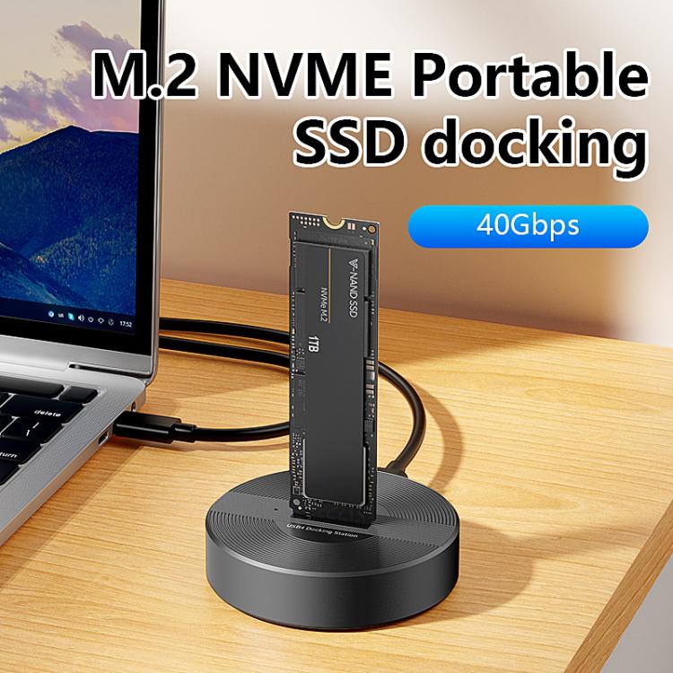 Blueendless SD04P Base para disco duro de 40 Gbps USB 4.0 Carcasa para SSD M.2 NVMe Lector externo para ordenadores, SD04P