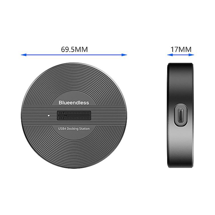 Blueendless SD04P Base para disco duro de 40 Gbps USB 4.0 Carcasa para SSD M.2 NVMe Lector externo para ordenadores, SD04P