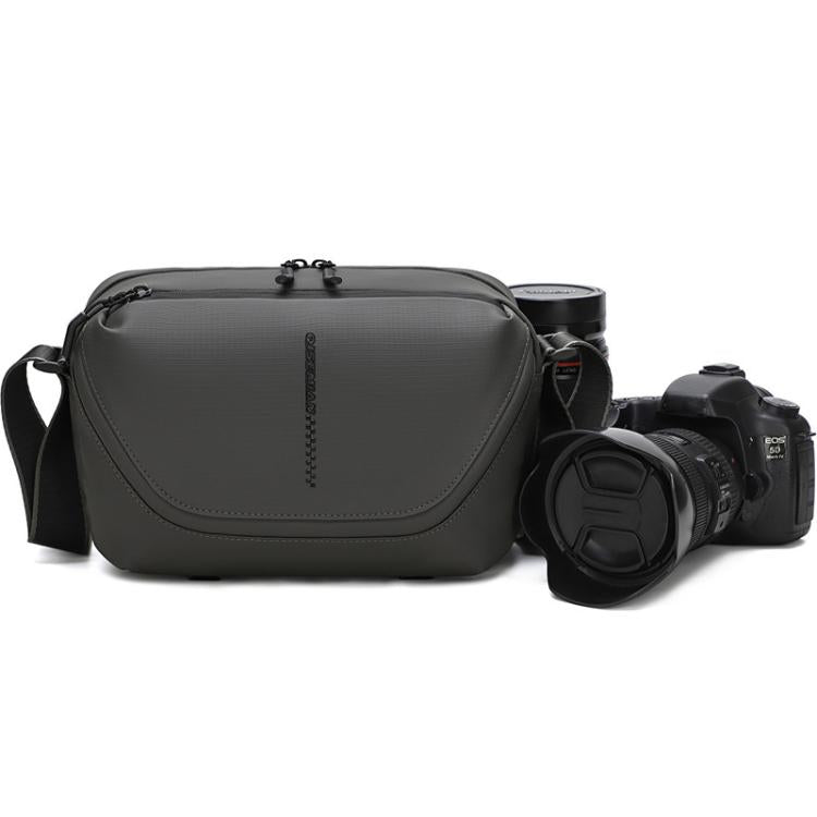 Bolso bandolera QISEMIAN todo en uno para fotografía de hombre con compartimento extraíble para cámara y soporte para trípode.
