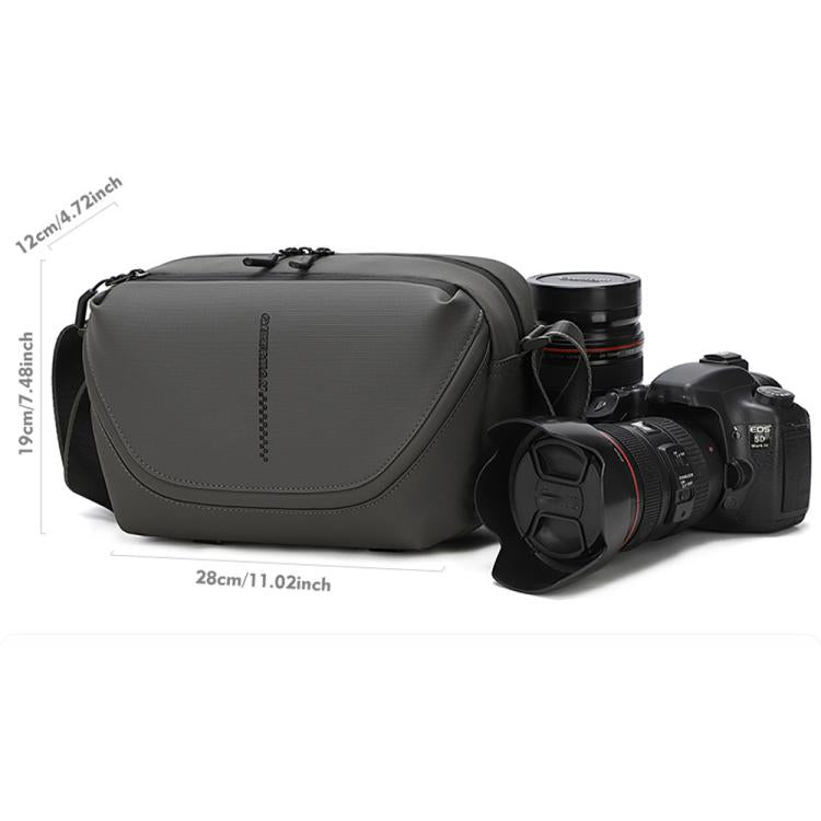 Bolso bandolera QISEMIAN todo en uno para fotografía de hombre con compartimento extraíble para cámara y soporte para trípode.
