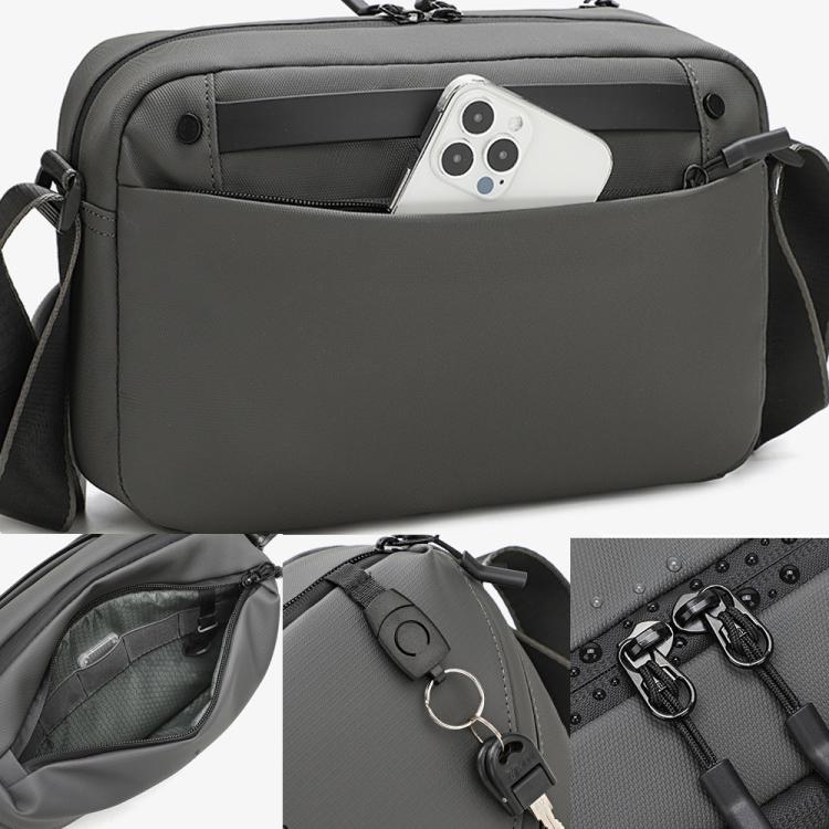 Bolso bandolera QISEMIAN todo en uno para fotografía de hombre con compartimento extraíble para cámara y soporte para trípode.