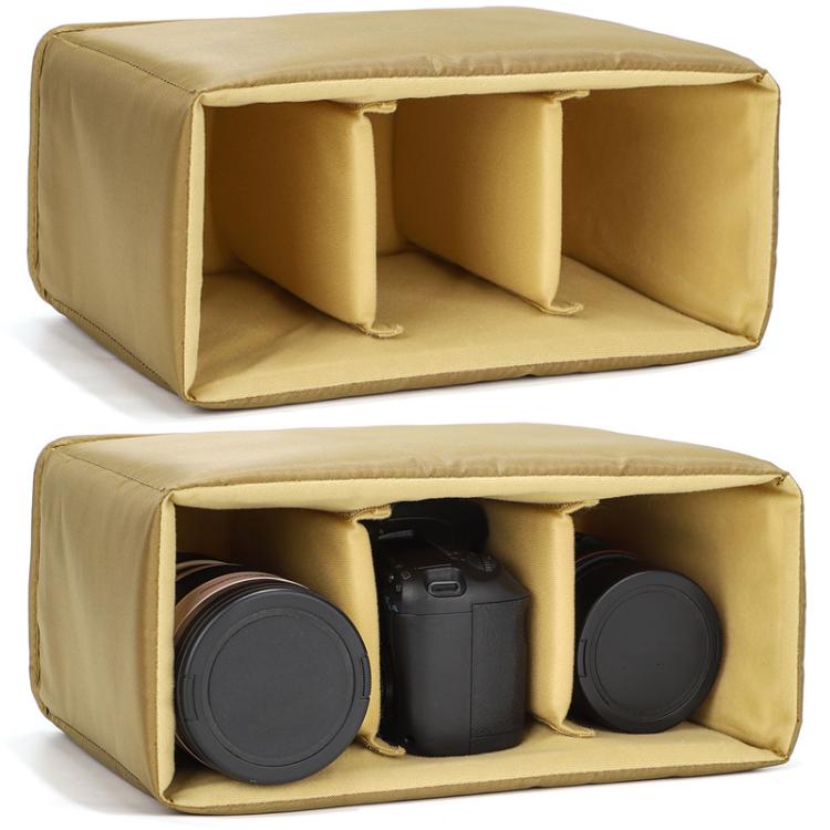 Funda protectora con separadores móviles para cámaras DSLR/sin espejo, compatible con mochilas y bolsos bandolera.