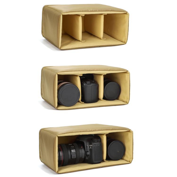 Funda protectora con separadores móviles para cámaras DSLR/sin espejo, compatible con mochilas y bolsos bandolera.