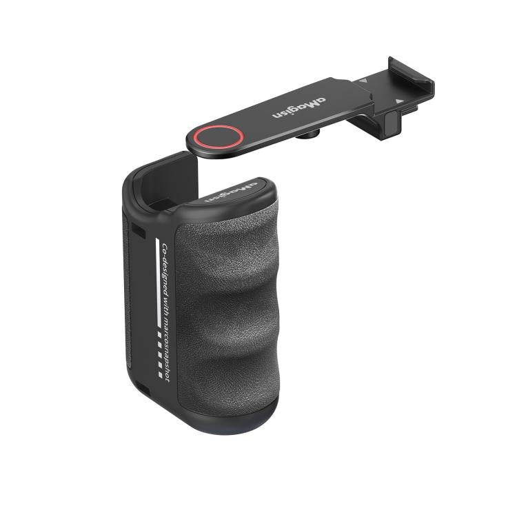 Empuñadura Magisn para fotografía callejera para DJI Action 5 Pro/Action 4/Action 3, compatible con la jaula original de la cámara., Plastic Version, Metal Black, Metal Gray